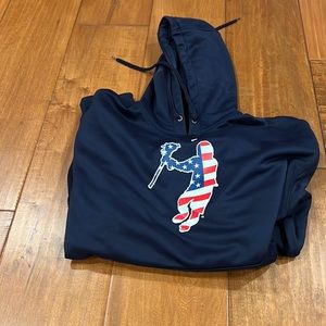 EUC UA blue USA lacrosse hoodie.